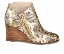 Women's Journee Collection Glam Wedge Booties
