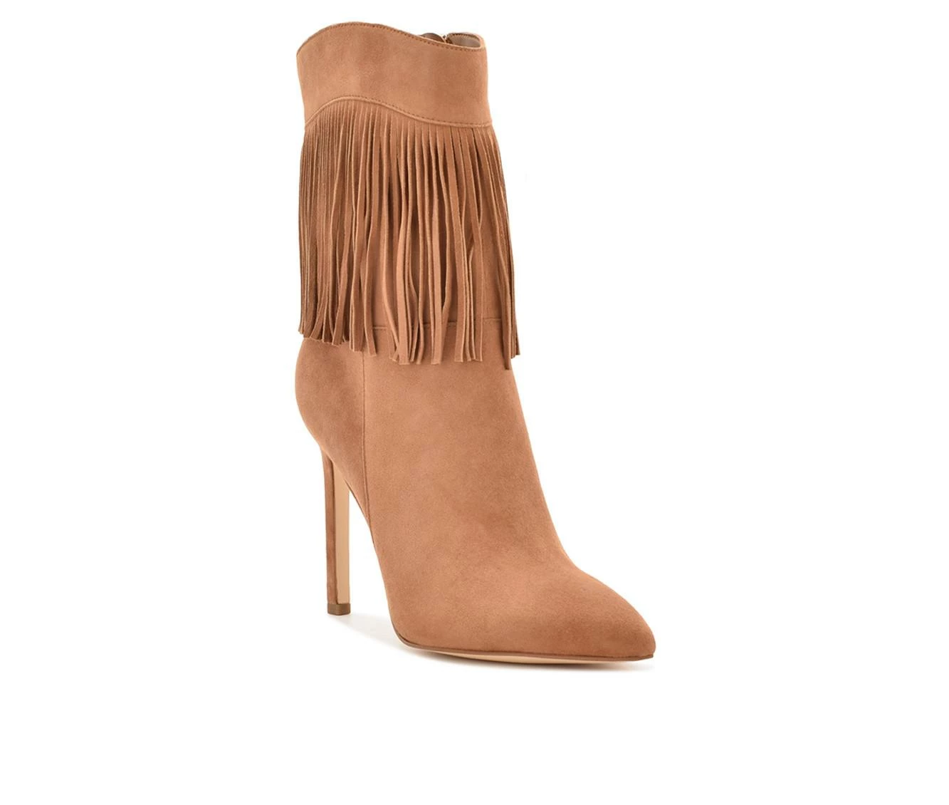 Women's Nine West Tries Heeled Fringe Booties - Image 3