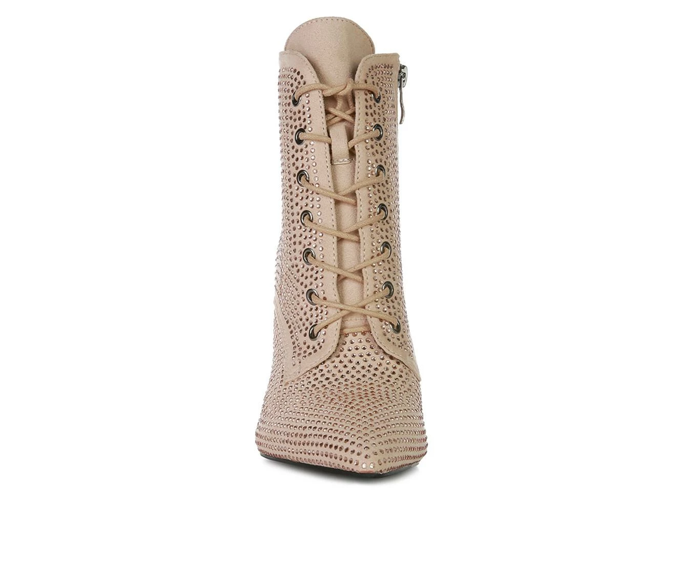 Women's London Rag Head On Lace Up Stiletto Booties - Image 5